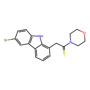 2-(6-Bromo-9H-carbazol-1-yl)-1-morpholin-4-yl-ethanethione structure