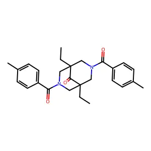 1,5-Diethyl-3,7-bis(4-methylbenzoyl)-3,7-diazabicyclo[3.3.1]nonan-9-one structure