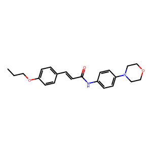 (E)-N-(4-morpholinophenyl)-3-(4-propoxyphenyl)acrylamide structure