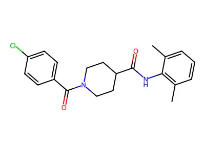 1-(4-chlorobenzoyl)-N-(2,6-dimethylphenyl)piperidine-4-carboxamide structure