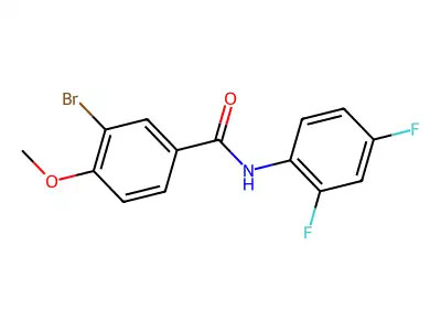 3-bromo-N-(2,4-difluorophenyl)-4-methoxybenzamide structure