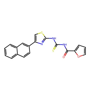 N-[(4-naphthalen-2-yl-1,3-thiazol-2-yl)carbamothioyl]furan-2-carboxamide structure