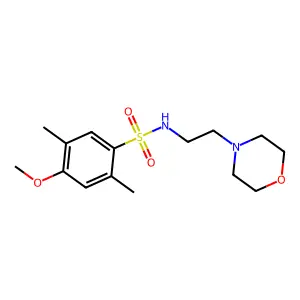 4-methoxy-2,5-dimethyl-N-(2-morpholinoethyl)benzenesulfonamide structure