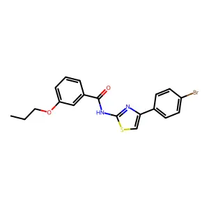 N-[4-(4-bromophenyl)-1,3-thiazol-2-yl]-3-propoxybenzamide structure
