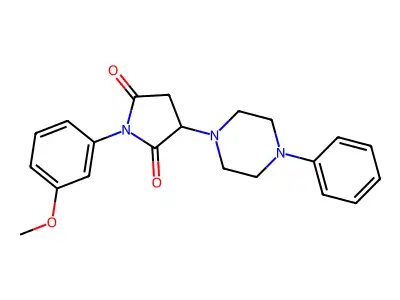 1-(3-Methoxyphenyl)-3-(4-phenylpiperazin-1-yl)pyrrolidine-2,5-dione structure