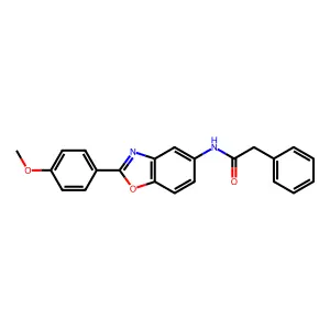 N-[2-(4-methoxyphenyl)-1,3-benzoxazol-5-yl]-2-phenylacetamide structure
