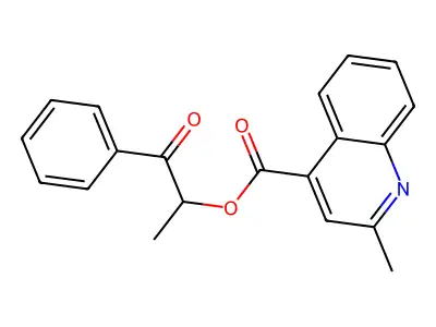 1-Methyl-2-oxo-2-phenylethyl 2-methylquinoline-4-carboxylate structure