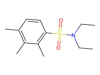 N,N-diethyl-2,3,4-trimethylbenzenesulfonamide structure
