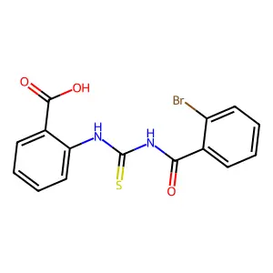 2-({[(2-Bromobenzoyl)amino]carbonothioyl}amino)benzoic acid structure