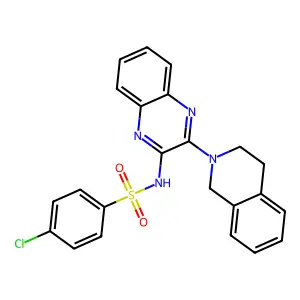 4-chloro-N-[3-(3,4-dihydro-1H-isoquinolin-2-yl)quinoxalin-2-yl]benzenesulfonamide structure