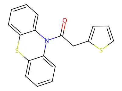 1-(10H-phenothiazin-10-yl)-2-(thiophen-2-yl)ethanone structure