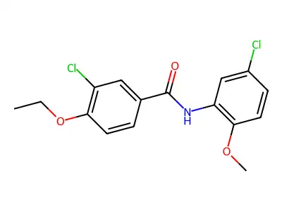 3-chloro-N-(5-chloro-2-methoxyphenyl)-4-ethoxybenzamide structure