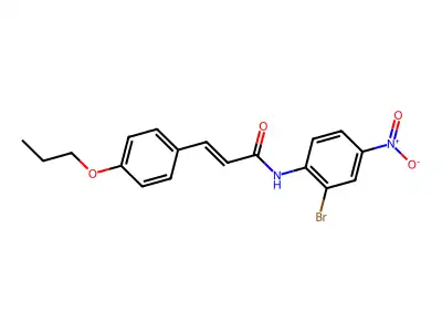 (E)-N-(2-bromo-4-nitrophenyl)-3-(4-propoxyphenyl)prop-2-enamide structure