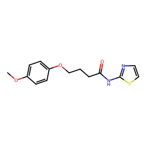 4-(4-methoxyphenoxy)-N-(1,3-thiazol-2-yl)butanamide structure