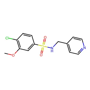4-chloro-3-methoxy-N-(4-pyridinylmethyl)benzenesulfonamide structure