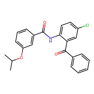 N-(2-benzoyl-4-chlorophenyl)-3-propan-2-yloxybenzamide structure