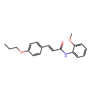(2E)-N-(2-methoxyphenyl)-3-(4-propoxyphenyl)prop-2-enamide structure