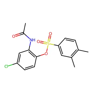 4-Chloro-2-acetamidophenyl 3,4-dimethylbenzene-1-sulfonate structure