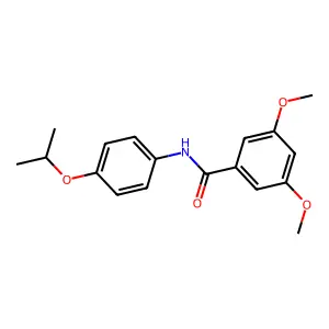3,5-dimethoxy-N-(4-propan-2-yloxyphenyl)benzamide structure