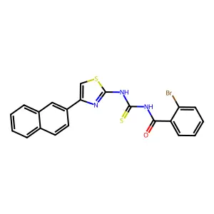 2-bromo-N-[(4-naphthalen-2-yl-1,3-thiazol-2-yl)carbamothioyl]benzamide structure