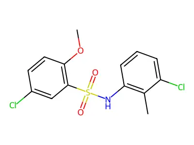 [(5-Chloro-2-methoxyphenyl)sulfonyl](3-chloro-2-methylphenyl)amine structure