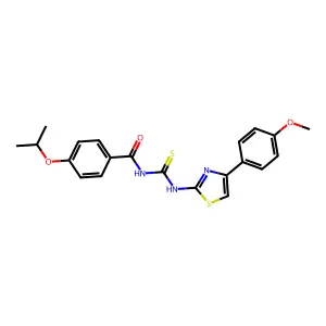 N-[[4-(4-methoxyphenyl)-1,3-thiazol-2-yl]carbamothioyl]-4-propan-2-yloxybenzamide structure