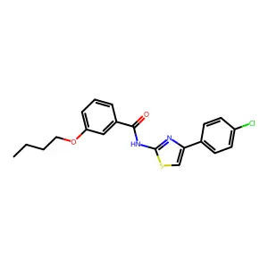 3-butoxy-N-[4-(4-chlorophenyl)-1,3-thiazol-2-yl]benzamide structure