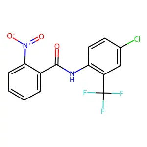 N-[4-chloro-2-(trifluoromethyl)phenyl]-2-nitrobenzamide structure