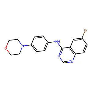 6-bromo-N-(4-morpholinophenyl)quinazolin-4-amine structure