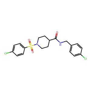 N-(4-chlorobenzyl)-1-[(4-chlorophenyl)sulfonyl]piperidine-4-carboxamide structure