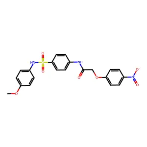 N-[4-[(4-methoxyphenyl)sulfamoyl]phenyl]-2-(4-nitrophenoxy)acetamide structure