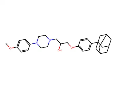 1-[4-(1-Adamantyl)phenoxy]-3-[4-(4-methoxyphenyl)piperazin-1-yl]propan-2-ol structure