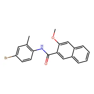 N-(4-bromo-2-methylphenyl)-3-methoxynaphthalene-2-carboxamide structure