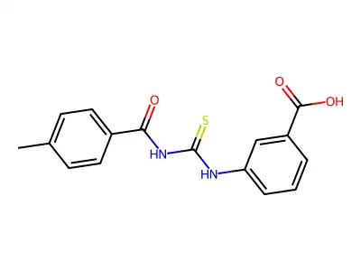 3-({[(4-Methylphenyl)carbonyl]carbamothioyl}amino)benzoic acid structure