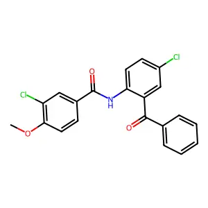N-(2-benzoyl-4-chlorophenyl)-3-chloro-4-methoxybenzamide structure