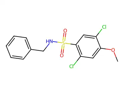 N-benzyl-2,5-dichloro-4-methoxybenzenesulfonamide structure
