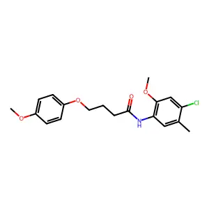N-(4-chloro-2-methoxy-5-methylphenyl)-4-(4-methoxyphenoxy)butanamide structure