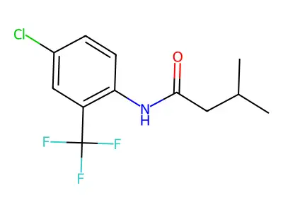 N-[4-chloro-2-(trifluoromethyl)phenyl]-3-methylbutanamide structure