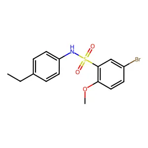 5-bromo-N-(4-ethylphenyl)-2-methoxybenzenesulfonamide structure