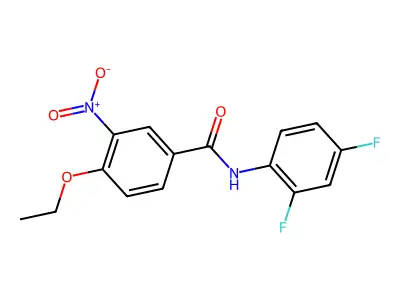 N-(2,4-difluorophenyl)-4-ethoxy-3-nitrobenzamide structure