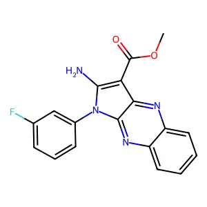 methyl 2-amino-1-(3-fluorophenyl)-1H-pyrrolo[2,3-b]quinoxaline-3-carboxylate structure