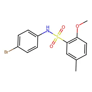 N-(4-bromophenyl)-2-methoxy-5-methylbenzenesulfonamide structure