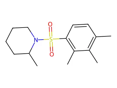 2-Methyl-1-[(2,3,4-trimethylphenyl)sulfonyl]piperidine structure