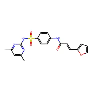 (2E)-N-{4-[(4,6-dimethylpyrimidin-2-yl)sulfamoyl]phenyl}-3-(furan-2-yl)prop-2-enamide structure