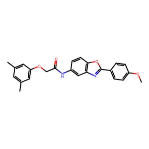 2-(3,5-dimethylphenoxy)-N-[2-(4-methoxyphenyl)-1,3-benzoxazol-5-yl]acetamide structure