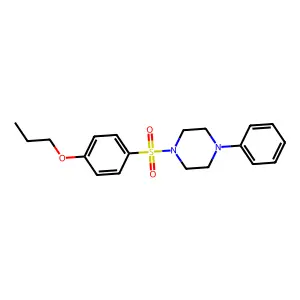 1-Phenyl-4-(4-propoxyphenyl)sulfonylpiperazine structure