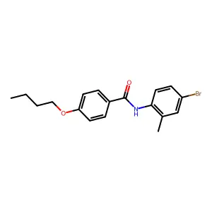 N-(4-bromo-2-methylphenyl)-4-butoxybenzamide structure