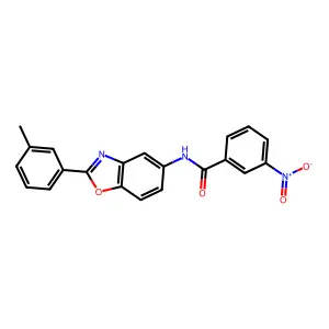 N-[2-(3-methylphenyl)-1,3-benzoxazol-5-yl]-3-nitrobenzamide structure