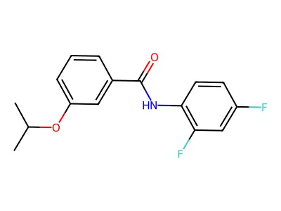 N-(2,4-difluorophenyl)-3-(propan-2-yloxy)benzamide structure