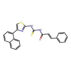 (E)-N-[(4-naphthalen-1-yl-1,3-thiazol-2-yl)carbamothioyl]-3-phenylprop-2-enamide structure